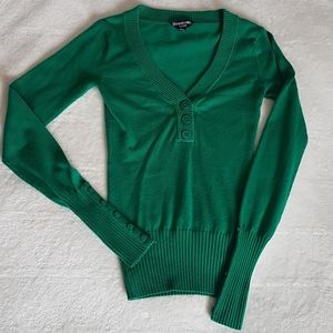 Streetwear Society Green V-neck Sweater